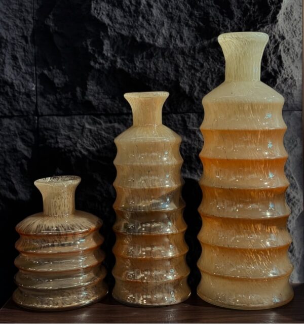 Glass and stone vase - Image 9