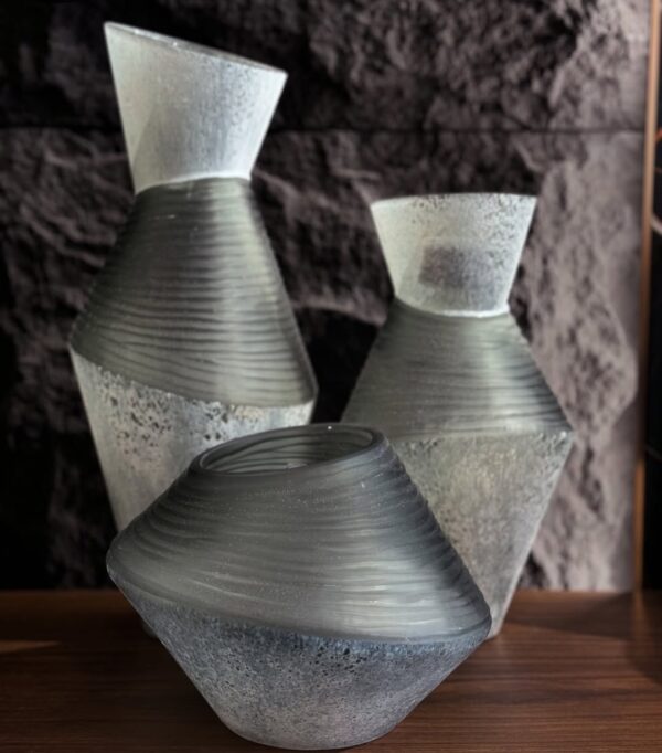 Glass and stone vase - Image 4